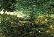 Nicolas Poussin, landscape with pyramus and thisbe